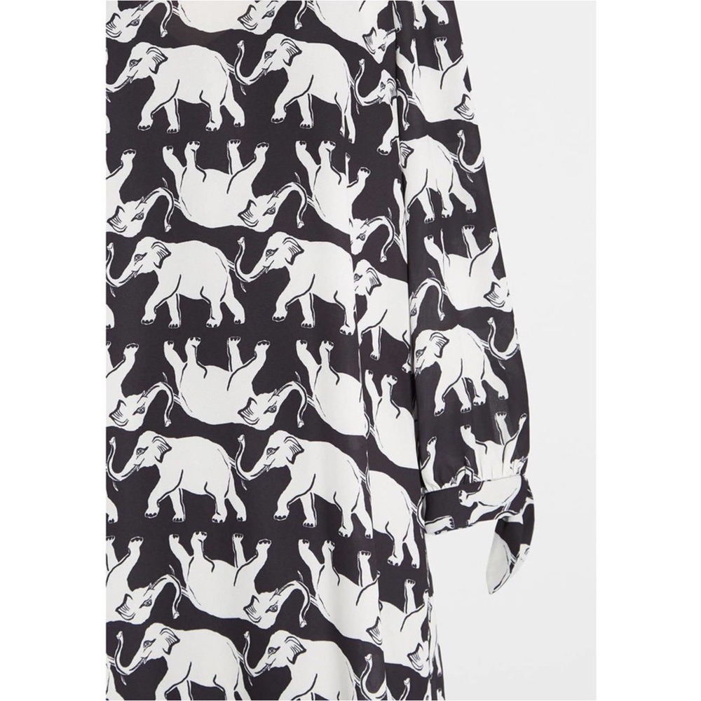 NWT Black & White Elephant Day Parade Shift Dress🐘 - Picture 4 of 16
